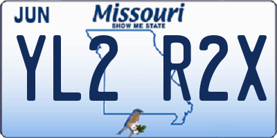 MO license plate YL2R2X
