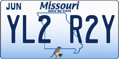 MO license plate YL2R2Y