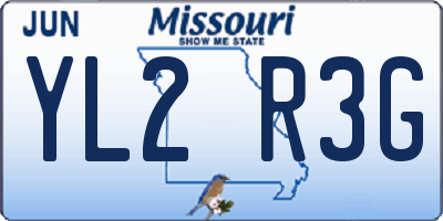 MO license plate YL2R3G