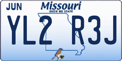 MO license plate YL2R3J