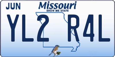 MO license plate YL2R4L