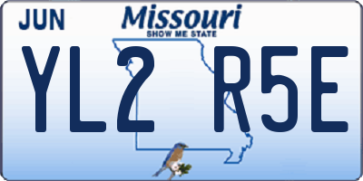 MO license plate YL2R5E