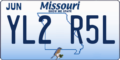 MO license plate YL2R5L