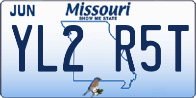 MO license plate YL2R5T