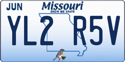 MO license plate YL2R5V