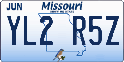 MO license plate YL2R5Z
