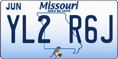 MO license plate YL2R6J