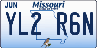 MO license plate YL2R6N