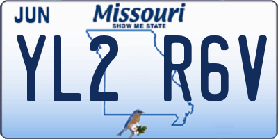 MO license plate YL2R6V