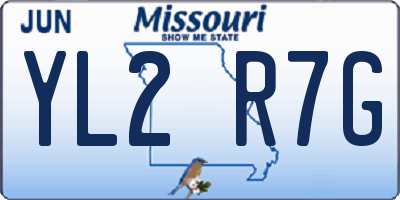 MO license plate YL2R7G