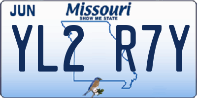 MO license plate YL2R7Y