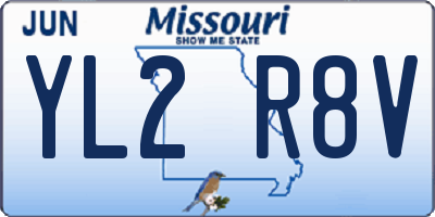 MO license plate YL2R8V