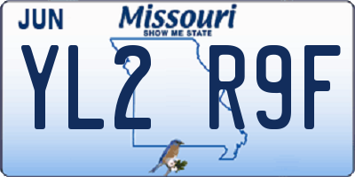 MO license plate YL2R9F