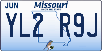 MO license plate YL2R9J