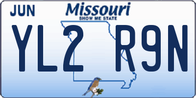 MO license plate YL2R9N