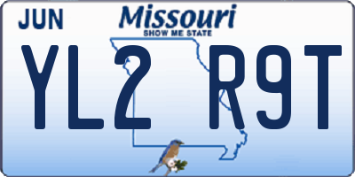 MO license plate YL2R9T
