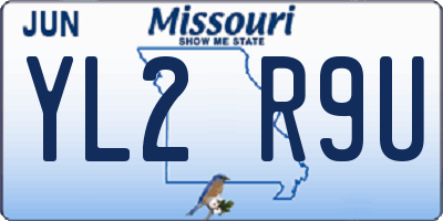 MO license plate YL2R9U
