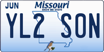 MO license plate YL2S0N
