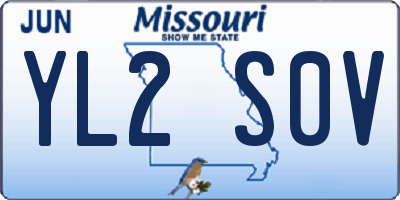 MO license plate YL2S0V