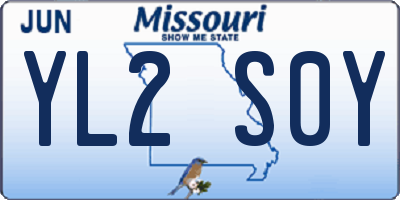 MO license plate YL2S0Y
