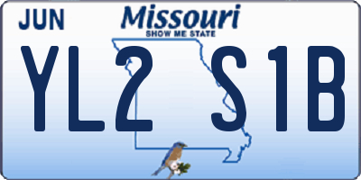 MO license plate YL2S1B