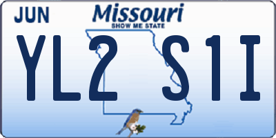 MO license plate YL2S1I