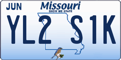 MO license plate YL2S1K