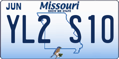 MO license plate YL2S1O