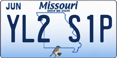 MO license plate YL2S1P