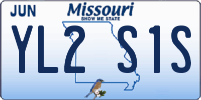 MO license plate YL2S1S