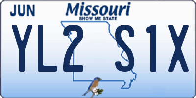 MO license plate YL2S1X