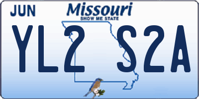 MO license plate YL2S2A