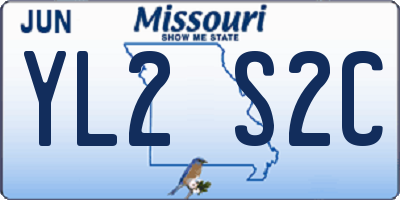 MO license plate YL2S2C