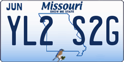 MO license plate YL2S2G