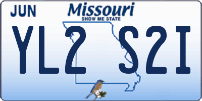 MO license plate YL2S2I