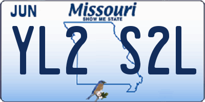 MO license plate YL2S2L