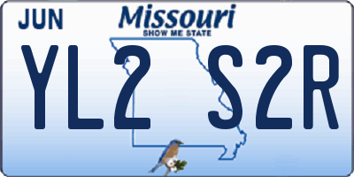 MO license plate YL2S2R