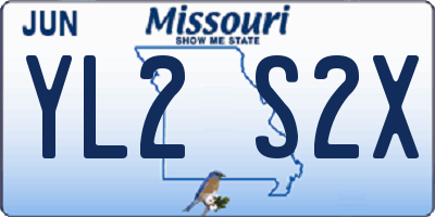 MO license plate YL2S2X