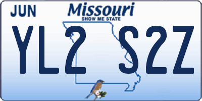 MO license plate YL2S2Z