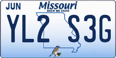 MO license plate YL2S3G
