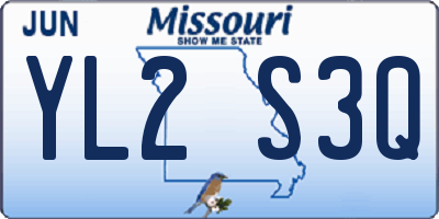 MO license plate YL2S3Q