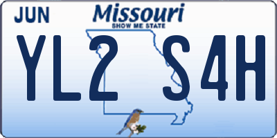MO license plate YL2S4H