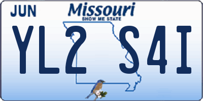 MO license plate YL2S4I