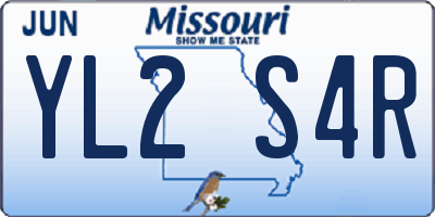 MO license plate YL2S4R