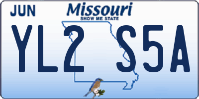 MO license plate YL2S5A
