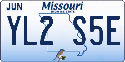 MO license plate YL2S5E