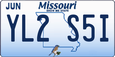 MO license plate YL2S5I