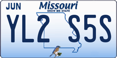 MO license plate YL2S5S