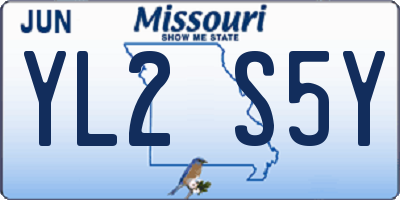 MO license plate YL2S5Y