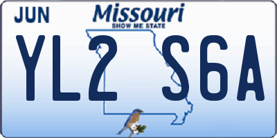 MO license plate YL2S6A